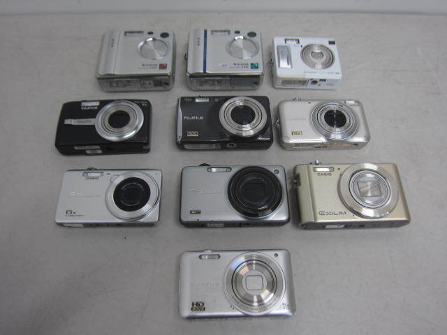 デジタルカメラ10点セット FinePix F401 F410 F440 F480 F70 F70EXR JX280 OLYMPUS VG-140 カシオ EXILIM_画像1