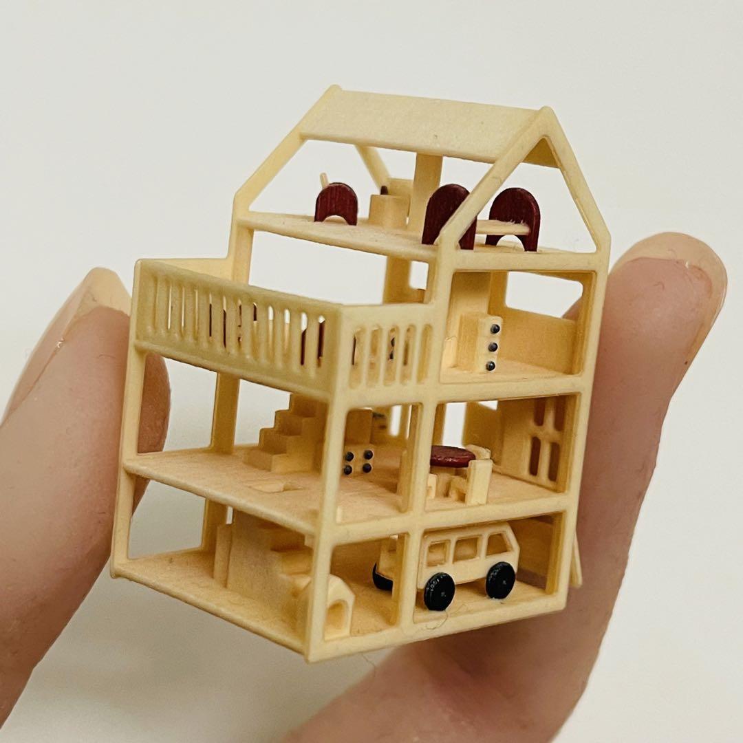 ミニチュア　ミニミニドールハウス　ドールハウスに　住宅模型　建築模型　リカちゃんに　住宅模型　建築模型　ミニチュアイメージ_画像1