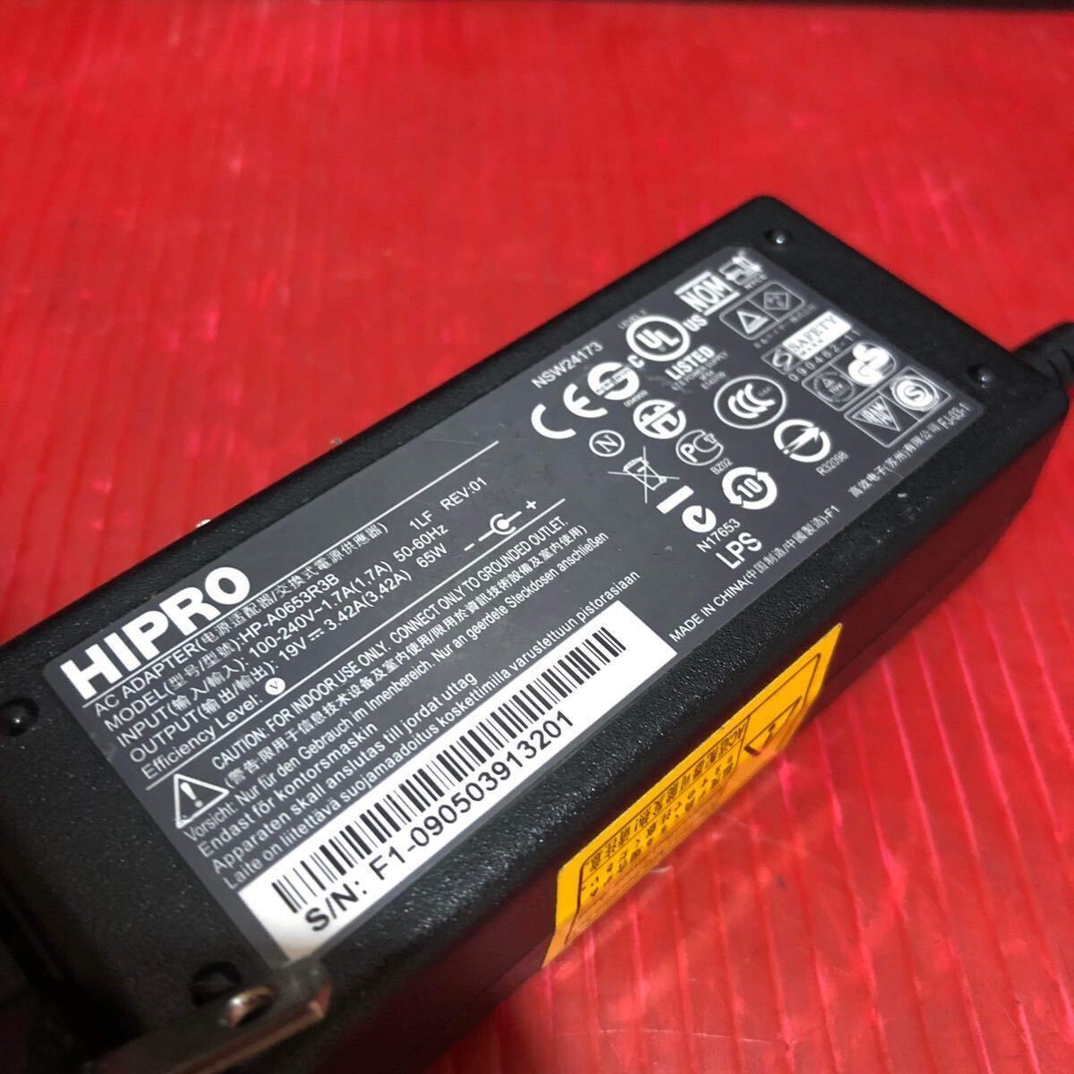 ACアダプター HIPRO HP-A0653R3B 19v 3.42a 管理番号P3628_画像2
