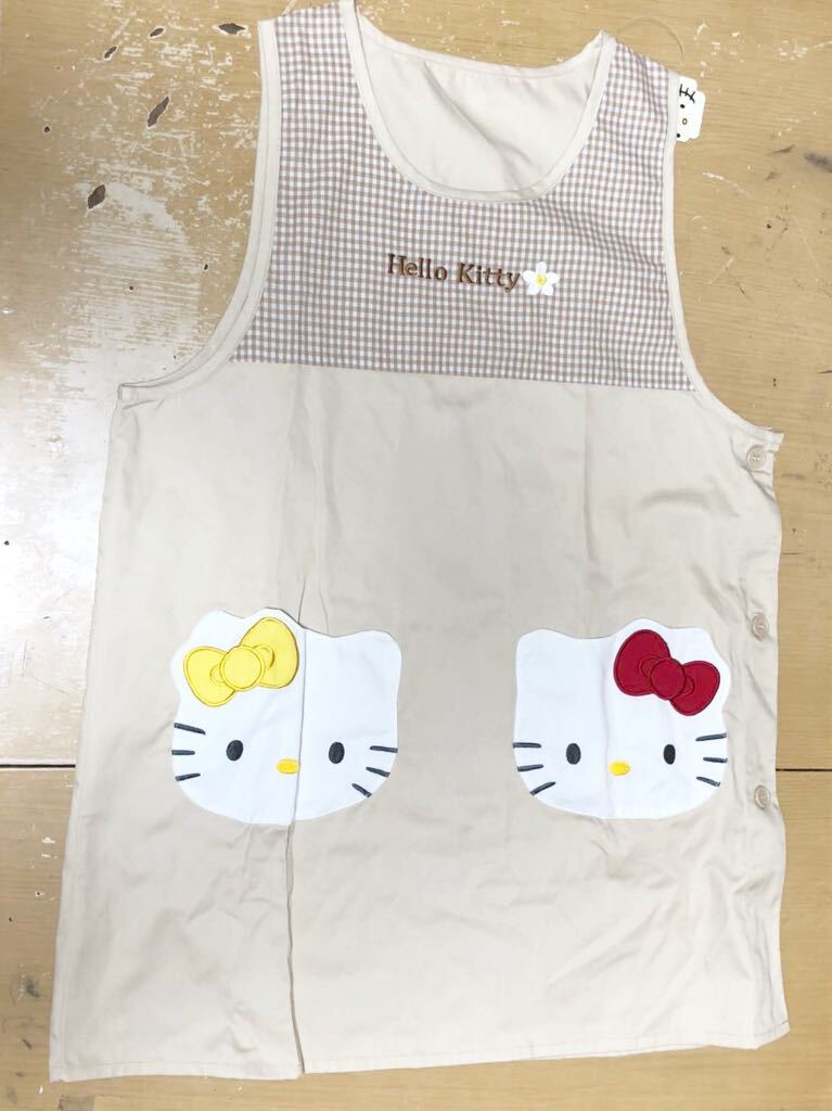 未使用 ハローキティ キティ ミミィ エプロン M~Lサイズ LT茶 未使用 ハローキティ キティ ミミィ エプロン M~Lサイズ LT茶