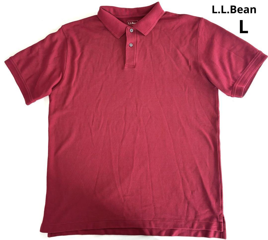 L.L.Bean エルエルビーン　ポロシャツ　半袖　無地　コットン　XL相当_画像1