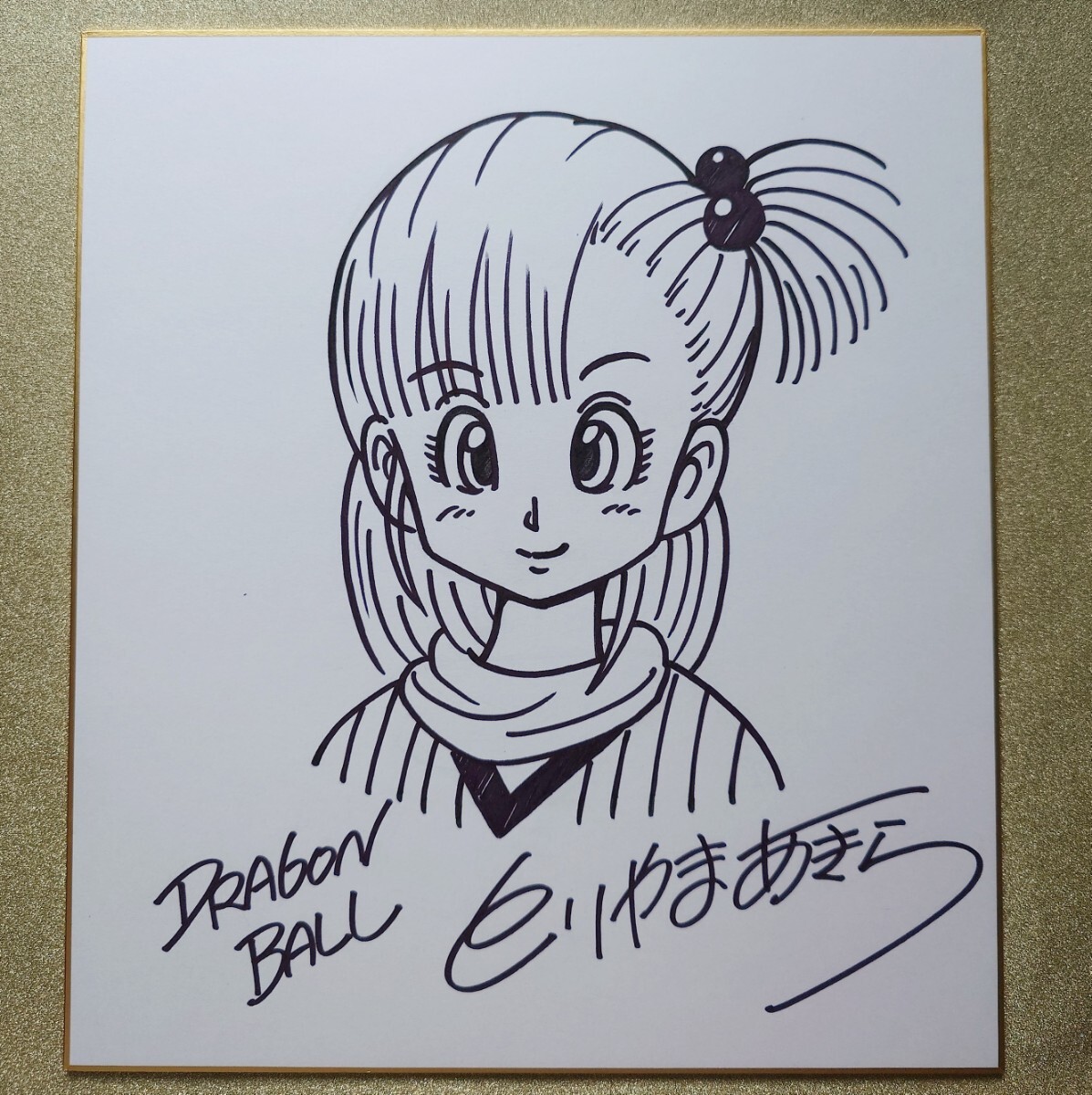 DRAGONBALL Toriyama Akira с автографом карточка для автографов, стихов, пожеланий Dragon Ball 