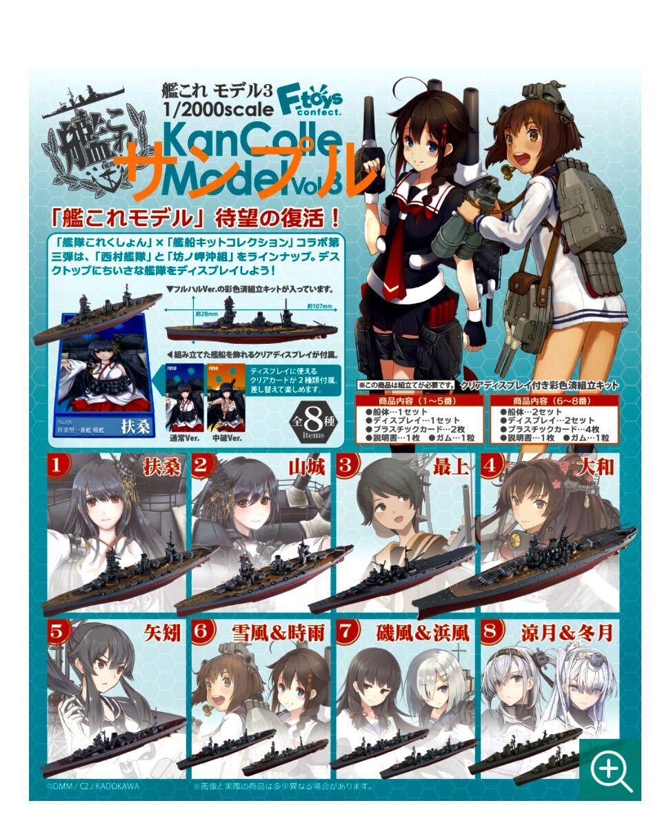 R11■１円〜未開封 F-toys Kan Colle Model 艦これ モデル Vol.3 全8種 エフトイズ BOXの画像6