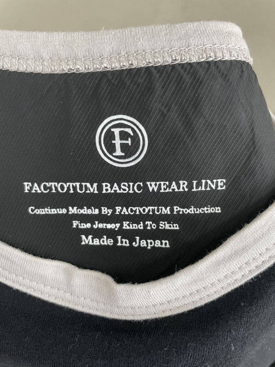 FACTOTUM 半袖Tシャツ 【黒】_画像3