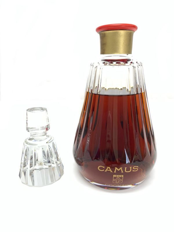 1円スタート 古酒 未開栓 CAMUS カミュ COGNAC コニャック ブランデー バカラ 替え栓付 クリスタル Baccarat_画像2