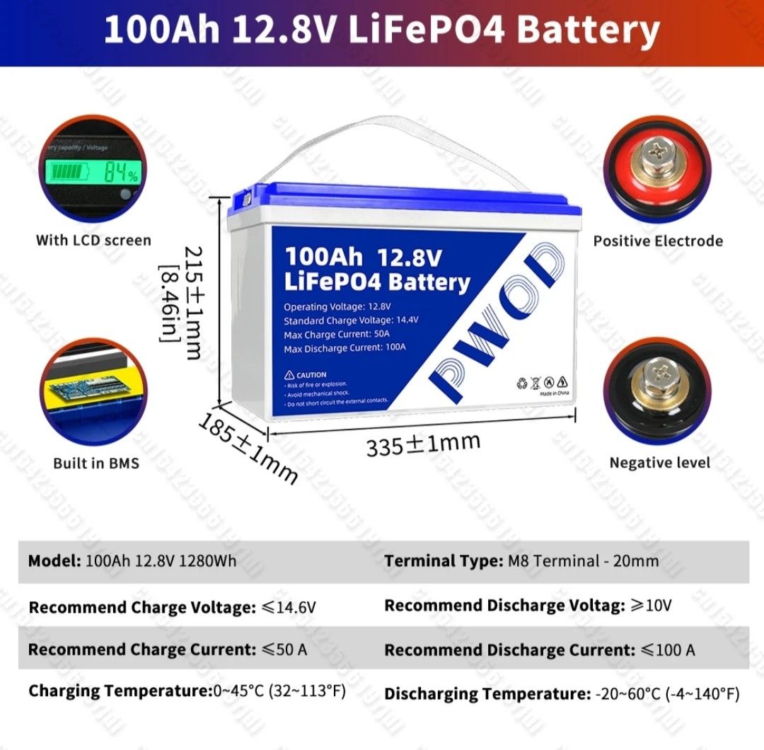 LiFePO4バッテリー　12.8V 100Ah