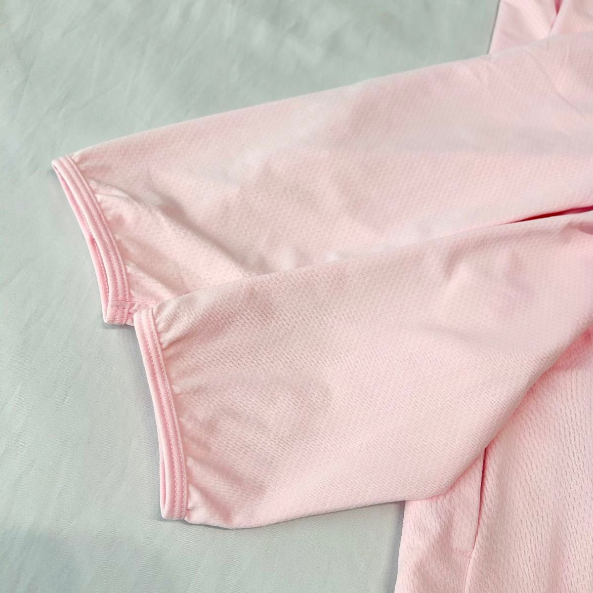 150cm【中古美品】ユニクロ UNIQLO エアリズムパーカー ピンク 長袖 上着 羽織り