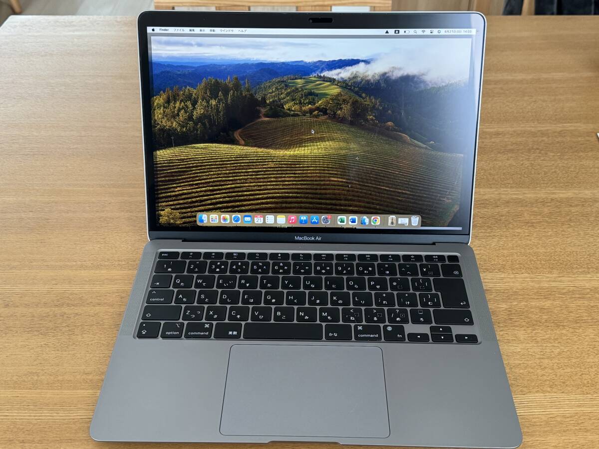 美品 中古 Apple MacBook Air M1 2020 スペースグレイ Apple M1/8GB/512GB SSD MOFT_画像1