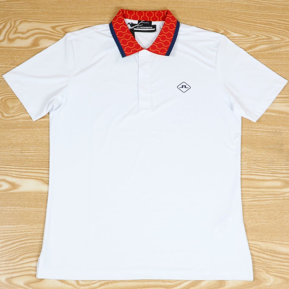  популярный J.LINDEBERG J. Lindberg Golf мужской рубашка-поло с коротким рукавом * белый M