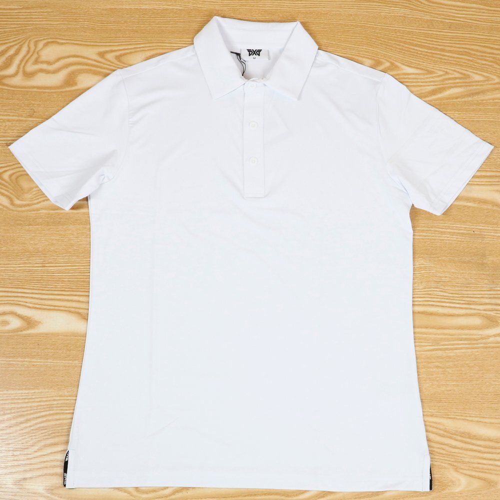 人気 速乾ポロシャツ PXG ゴルフ メンズ 半袖 ポロシャツ●ホワイト L_画像1