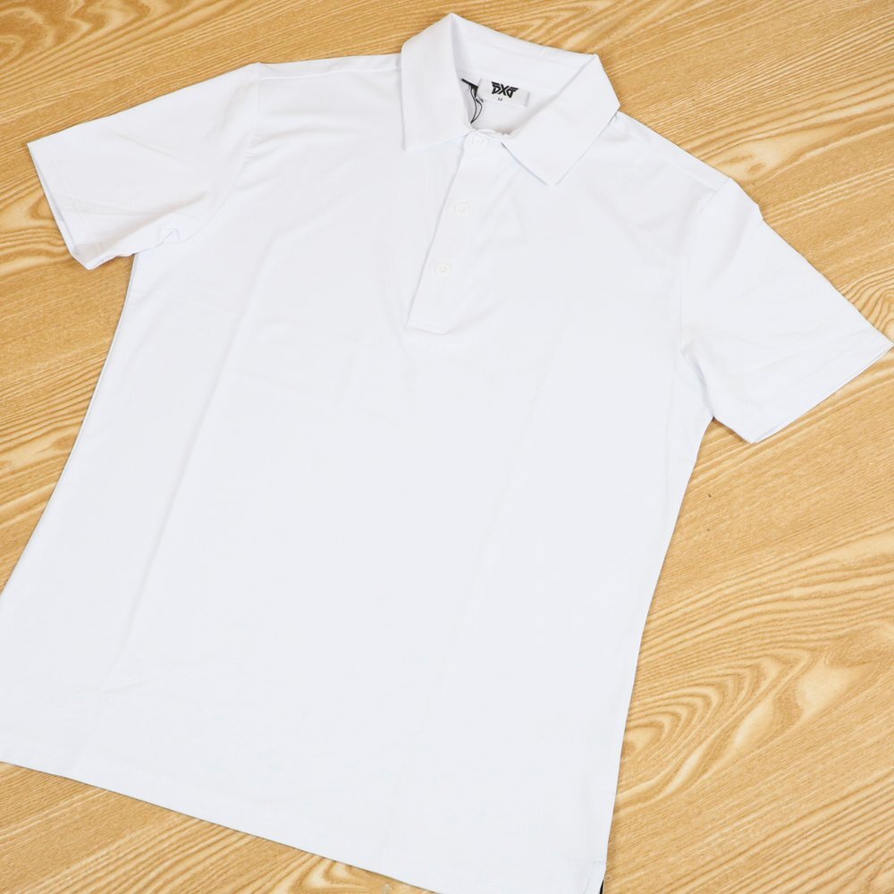 人気 速乾ポロシャツ PXG ゴルフ メンズ 半袖 ポロシャツ●ホワイト XXL_画像3