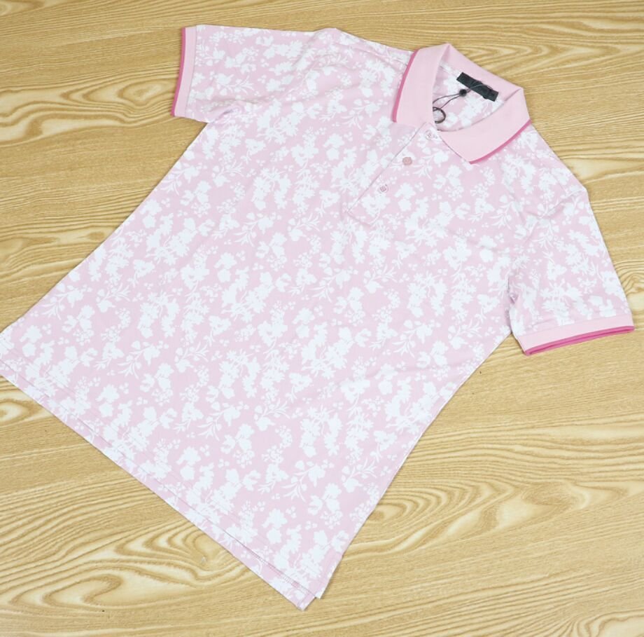 速乾メンズ 半袖 ポロシャツ G/FOREメンズ ゴルフウェア ポロシャツ ●2360ピンク L_画像3
