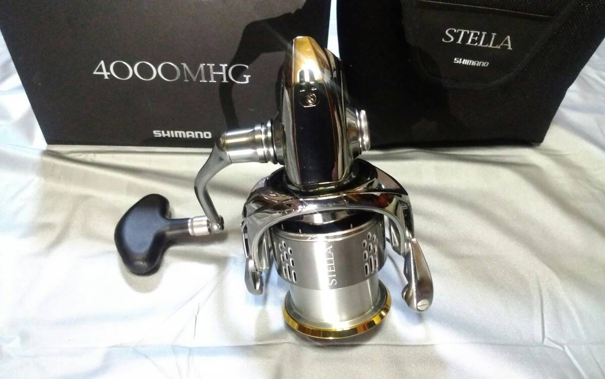 ★【美品】シマノ最高級リール『18 ステラ 4000MHG』♪SHIMANO 18 STELLA 4000MHG♪◇回転良好◇◆箱・袋・付属品付き◆★の画像6