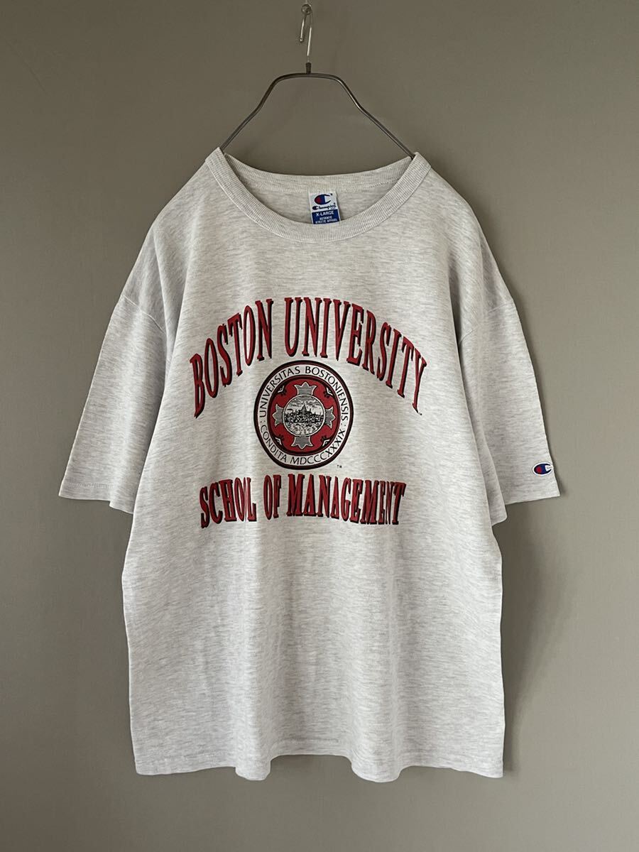 210 US製 ヴィンテージ Campion BOSTON UNIVERSITY チャンピオン 半袖 Tシャツ サイズ XL 実寸参照_画像3