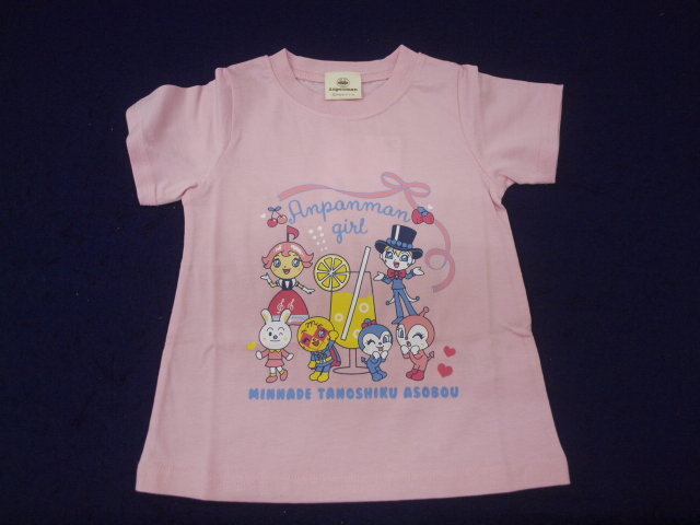 新品　100　アンパンマン半袖Ｔシャツ　ピンク　レターパック発送（代引き不可）TA3042_画像1