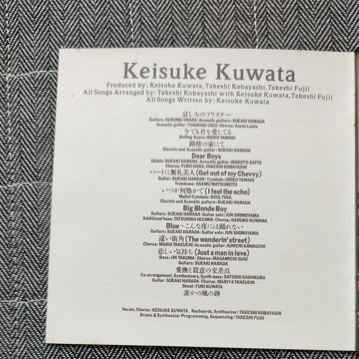 CD Keisuke Kuwata  桑田佳祐 哀しみのプリズナー ソロアルバム