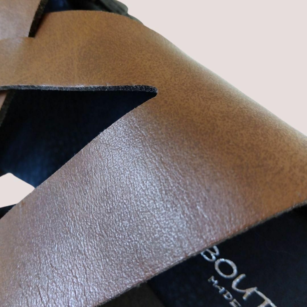 新品/LL 日本製 やわらかい素材ではきやすい 人工皮革 レディース サンダル