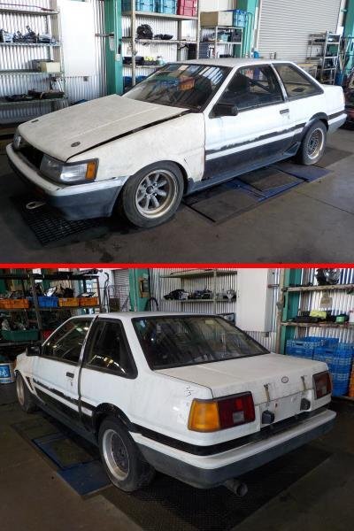 トヨタ AE86 ハチロク カローラレビン トレノ カットボディ カットボディー ルーフパネル 屋根 ジャンク品●24007739三P1●_画像10