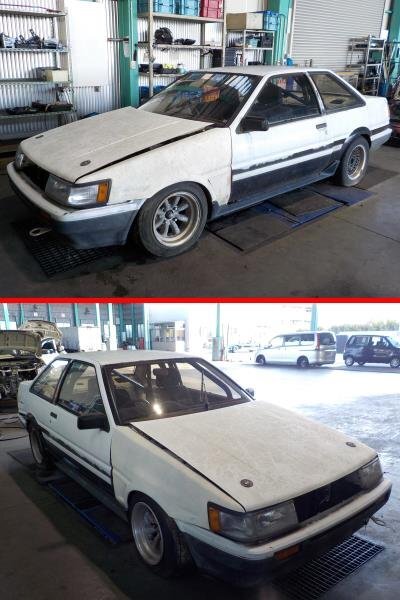 トヨタ AE86 ハチロク カローラレビン トレノ 社外 FRP フロント フェンダー 左右セット ダクト ジャンク品●24002740三C607●_画像10