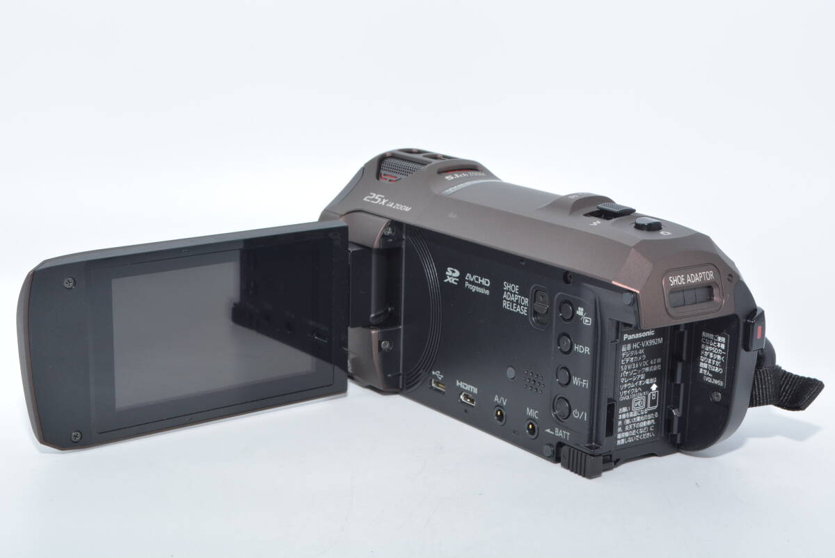 【特上品】 パナソニック 4K ビデオカメラ VX992M 64GB 光学20倍ズーム カカオブラウン HC-VX992M-T　#7085_画像6