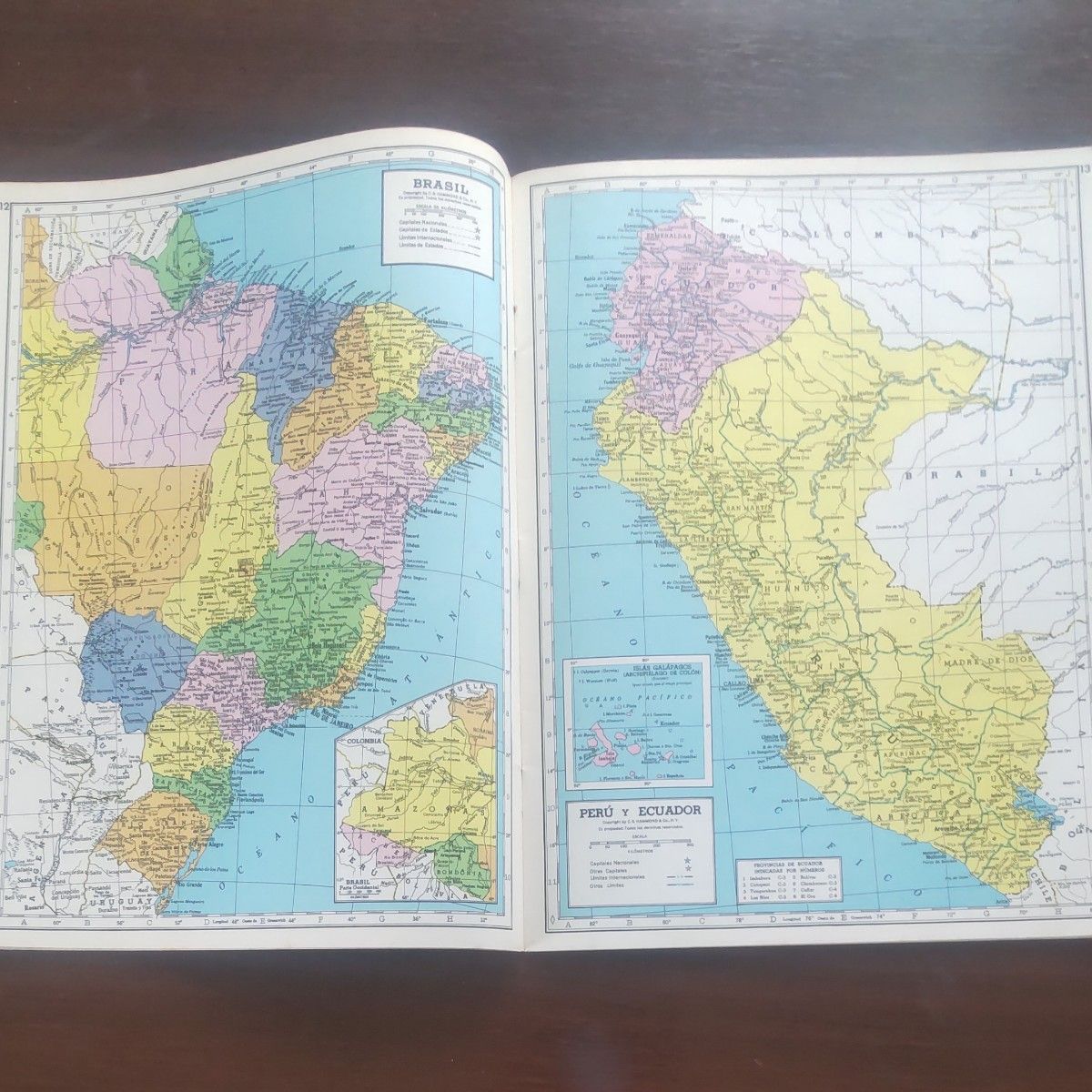 世界地図帳、南米、アルゼンチン？1980年、1冊