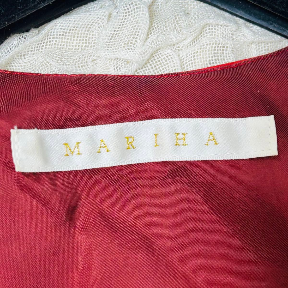マリハ MARIHA 月影のドレス ノースリーブワンピース レディース レッド