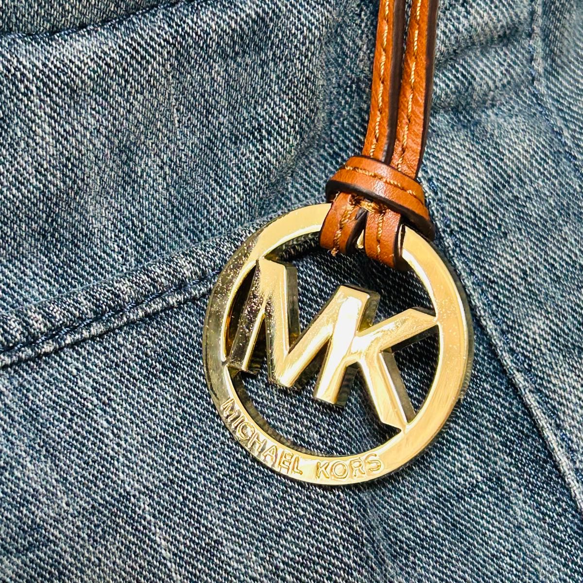 マイケルコース Michael Kors インディゴ　デニムトートバッグ　 デニム調　A4