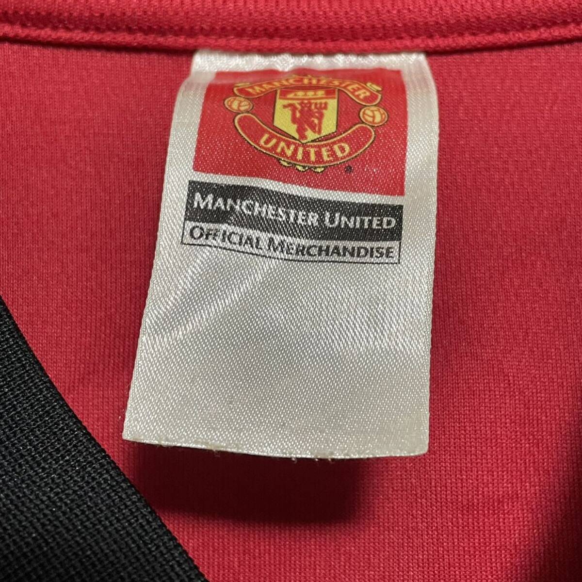 Manchester United Official Merchandise マンチェスターユナイテッド 半袖Tシャツ Mサイズ 赤 Vネック_画像9