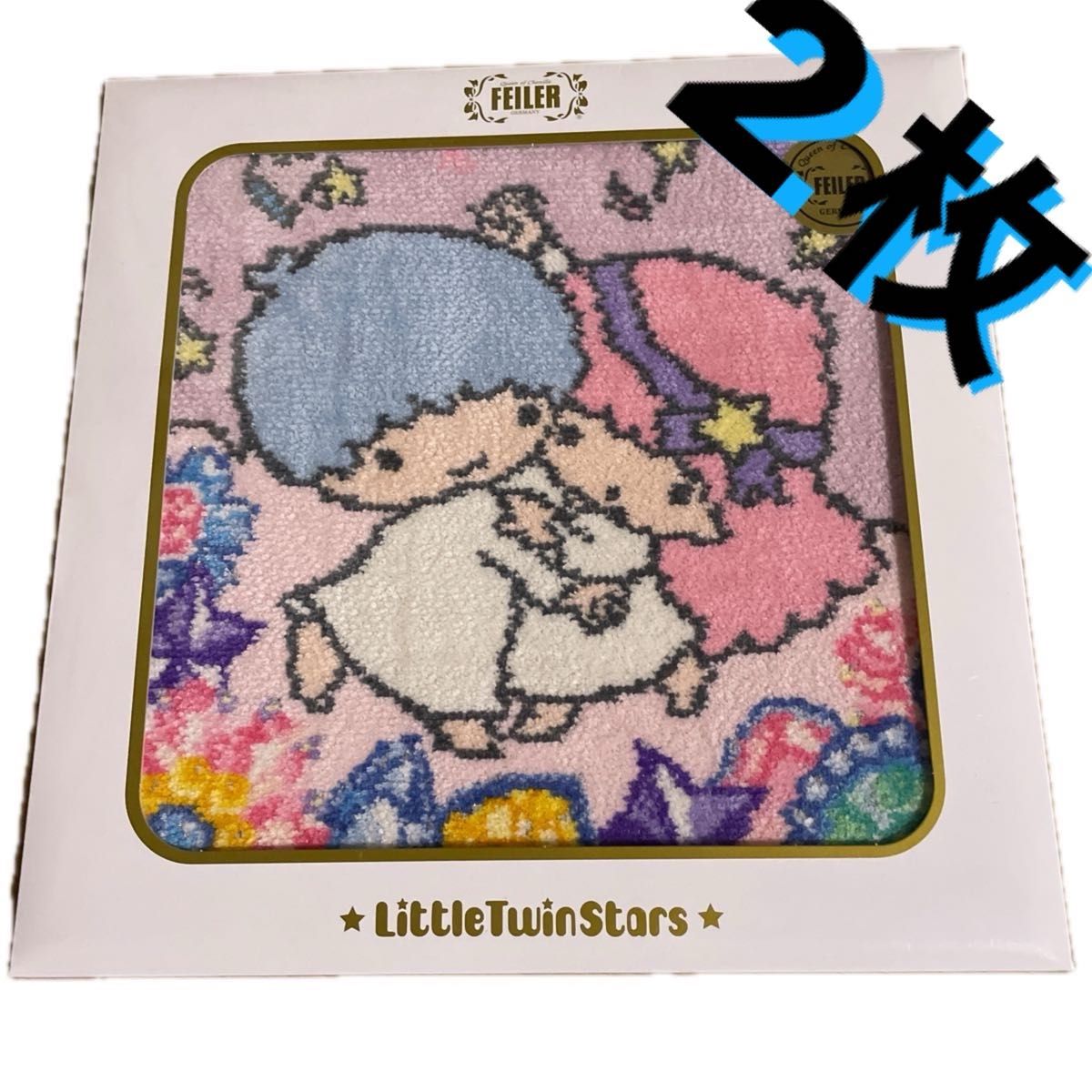 未使用 フェイラー リトルツインスター キキララハンカチ2枚 未使用 フェイラー リトルツインスター キキララハンカチ2枚