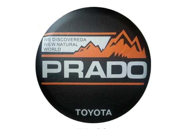 新品 海外仕様 トヨタ Toyota PRADO プラドロゴ スペアタイヤカバー 自動車汎用R14/R15/R16/R17_画像1