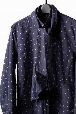 KAZUYUKI KUMAGAI ATTACHMENT スカーフ付きドット柄ドレスシャツ カズユキクマガイ アタッチメント LAD MUSICIAN SHELLAC wjk JULIUS の画像3