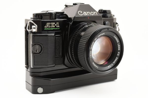 #3162 キャノン Canon AE-1 PROGRAM Black New Fd 50mm f1.4 フィルム 一眼レフ カメラ [動作確認済]_画像3