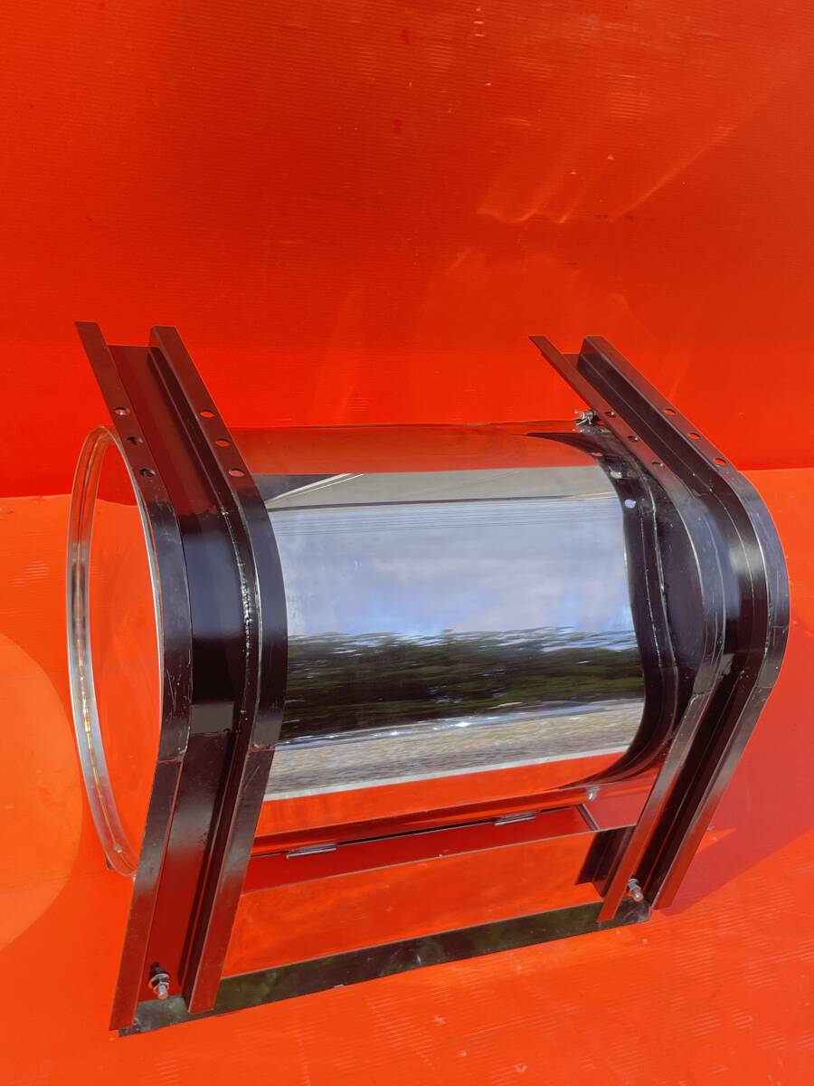 中古美品 希少 丸 工具箱 燃料タンク風工具箱 鏡面ステンレス製 道具箱 工具箱 59×42(cm) Rei1330_画像8