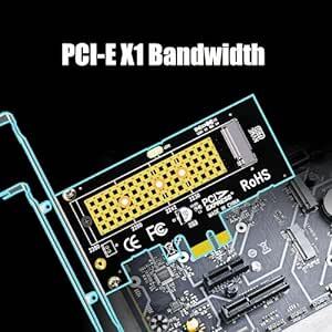 GLOTRENDS M.2 PCIe X1変換アダプターカード、M.2 PCIe 4.0/3.0/2.0 SSD (NVMe/AH_画像2