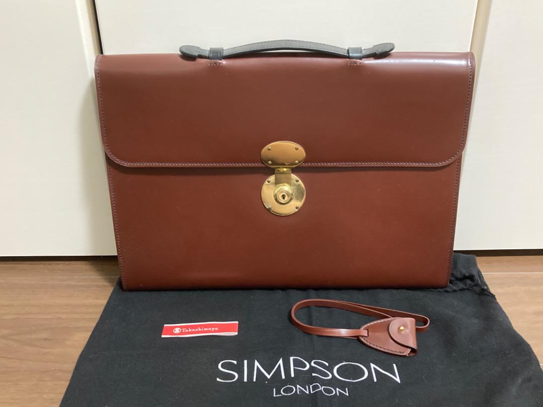 送料込 新品未使用 SIMPSON LONDON ブリーフケース ブライドル 送料込 新品未使用 SIMPSON LONDON ブリーフケース ブライドル