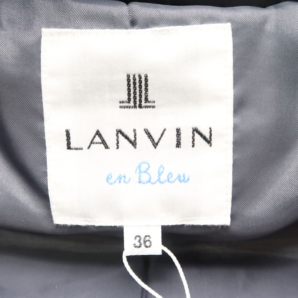 未使用 LANVIN en Bleu ランバンオンブルー ダウンジャケット S ポリエステル100％ ロング丈 ファー レディース AT311B2_画像3