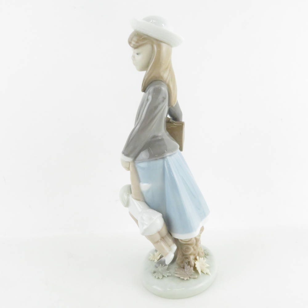 美品 LLADRO リヤドロ 秋 あの夏の日 フィギュリン 1点 陶磁器 5218 置物 陶器人形 西洋 オブジェ 絶版 SU5896C_画像2