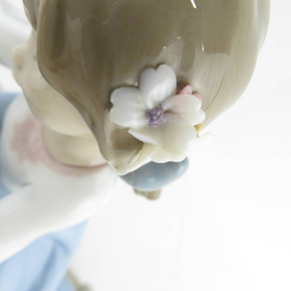 LLADRO リヤドロ 5688 風邪をひかないように フィギュリン 1点 陶磁器 少女 犬 置物 陶器人形 西洋 オブジェ SU5906C_画像8