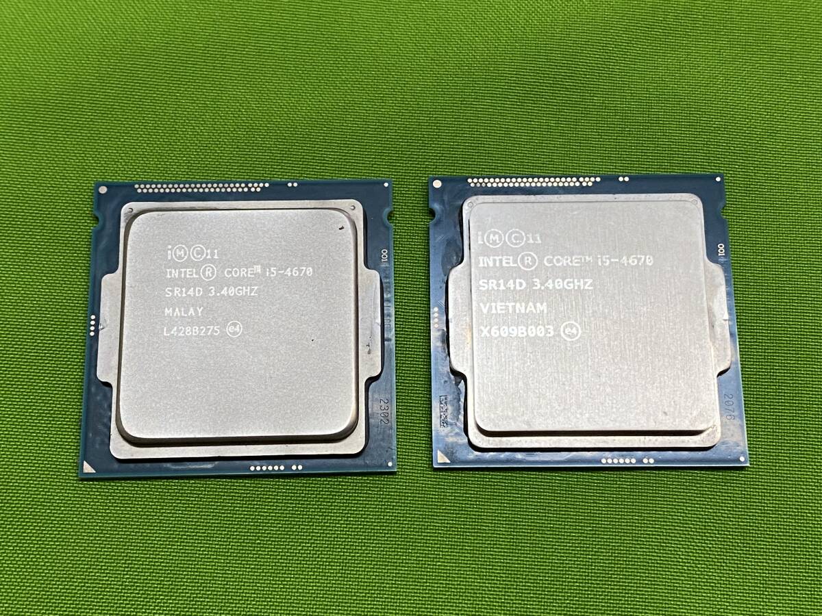 中古 Intel CPU Core i5-4670　２個セット_画像1