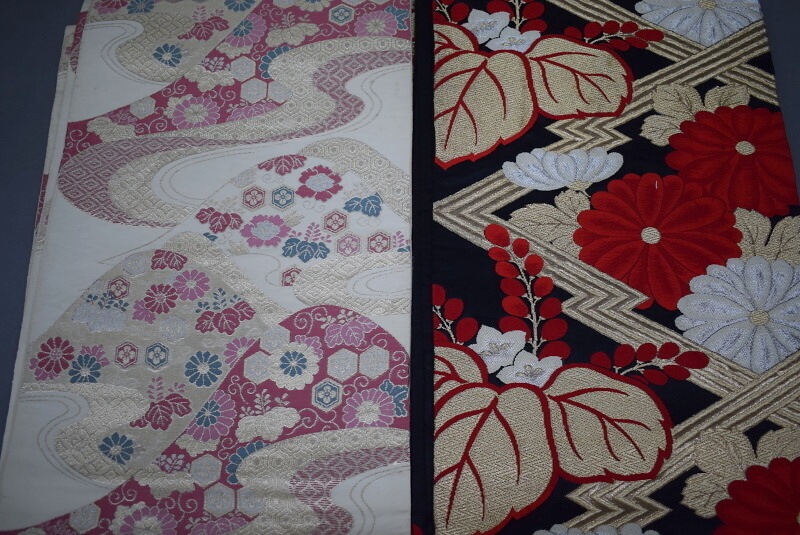 [..]19A б/у товар натуральный шелк кимоно с длинными рукавами для и т.п. двойной пояс obi 15 позиций комплект продажа комплектом * "надеты" переделка материал тоже 