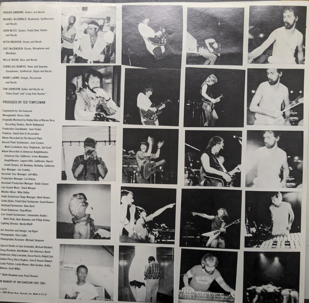 ☆THE DOOBIE BROTHERS/FAREWELL TOUR1983'USA WARNER BROS 2枚組_画像4