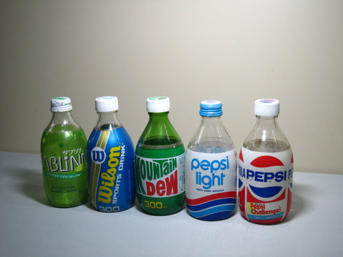 daruma бутылка пустой бутылка 5 шт. комплект ( редкость ) Suntory капри Pepsi-Cola Wilson mountain te.- Pepsi свет ... бутылка Showa Retro 