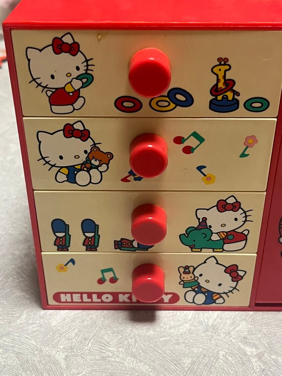 HELLO KITTY アンティーク レトロ雑貨 サンリオ ミニチェスト レトロ 収納 小物入れ 昭和レトロ 当時物 ハローキティ