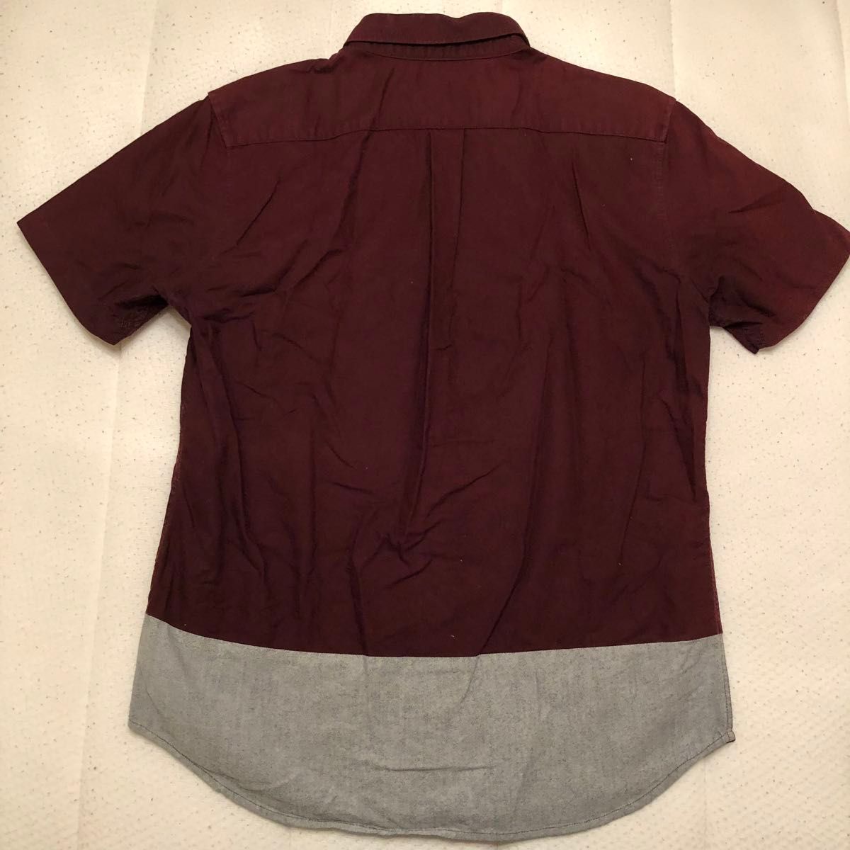THE SHOP TK 半袖シャツ ワインレッド Lサイズ
