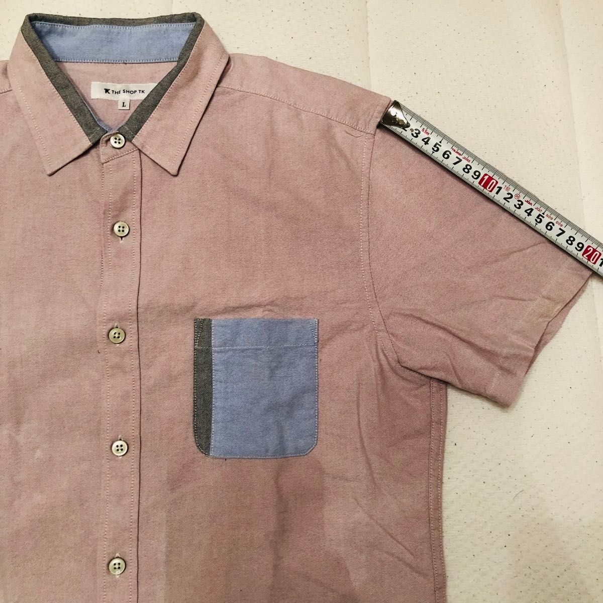 THE SHOP TK 半袖シャツ ピンク Lサイズ
