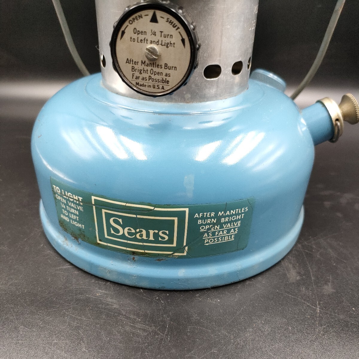 現状販売　sears 72217 1970年3月製造　ガソリンランタン　ビンテージ　ランタン　Coleman シアーズ コールマン　点火確認済み_画像2