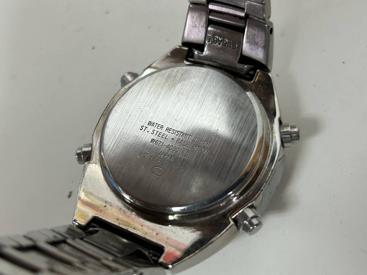 M3◆SEIKO セイコー◆腕時計 ALBA SPOON W671-4030 スプーン アルバ シルバー デジタルウォッチの画像8