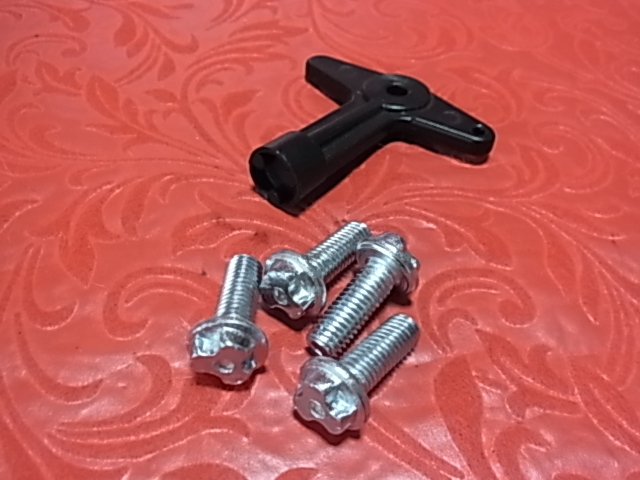 Renault for aluminium wheel center cover key wrench bolt set 7700422600 [ after market goods ] Twingo1 Kangoo1 Clio1