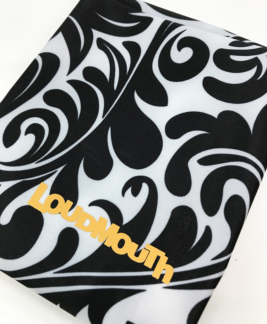 新品/送料無料■ラウドマウス LOUDMOUTH GOLF■接触冷感 飛沫対策 UVカットフェイスカバー洗える水着素材フリーサイズ/WHT■在庫限り■_画像3