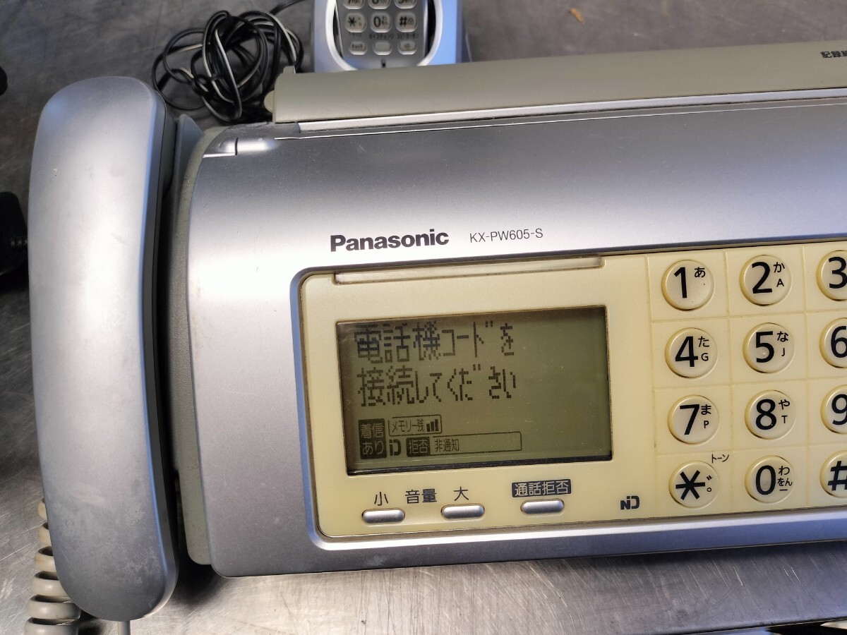 Panasonic 子機付 パナソニック FAX電話 FAX機　通電のみ確認_画像2